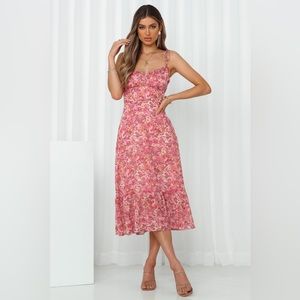 Hello Molly Kaitlyn Midi Dress Pink